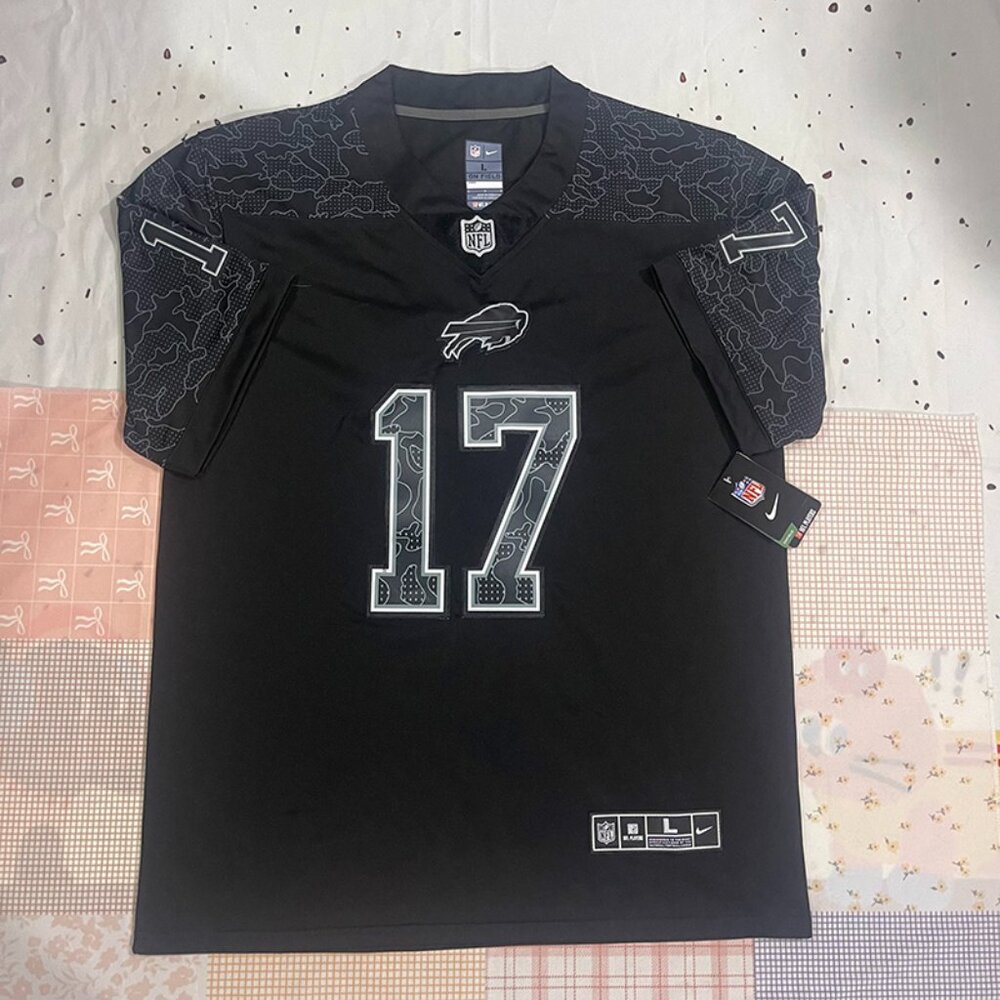 Josh Allen #17 Black Buffalo Bills RFLCTV Limited Jersey
